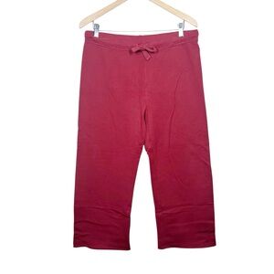 Frank & Eileen Womens Catherine 24" Favorite Sweatpants in Red Cotton Pull On